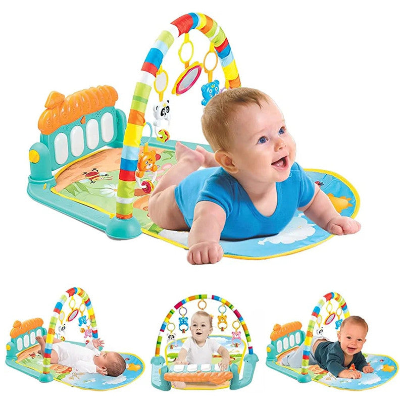 Newborn Baby Piano Fitness Rack Play Mat