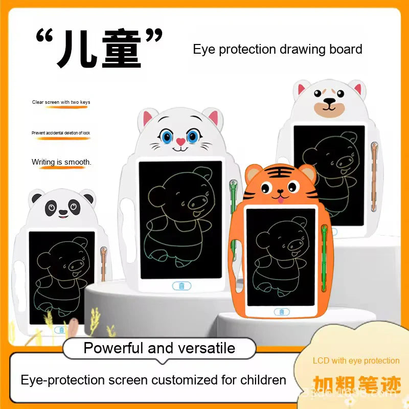 Cute Animal Design 9-Inch LCD Writing Tablet Multi Colour Screen